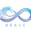 Brave - BrandWave Logo: Infinity wave design in deep blue and turquoise colors representing dynamic digital marketing agency.